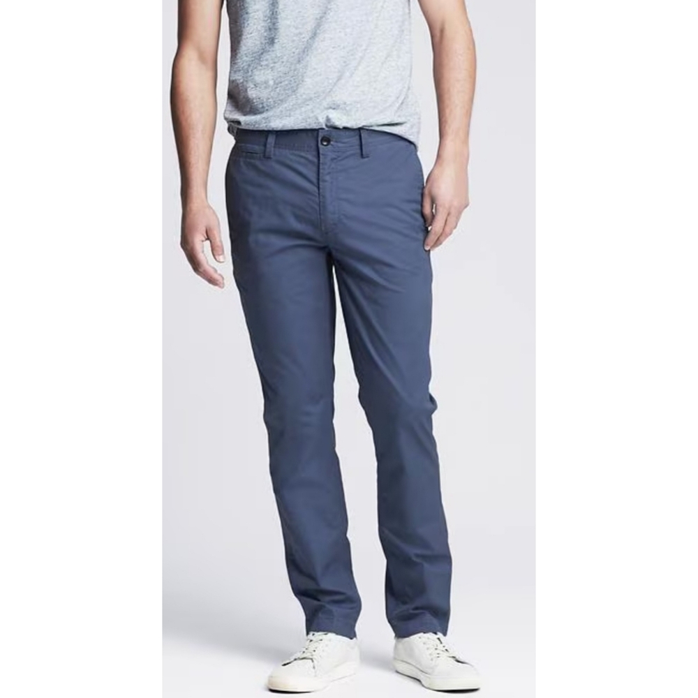 Banana Republic Factory Blue Aiden Straight Leg Chinos